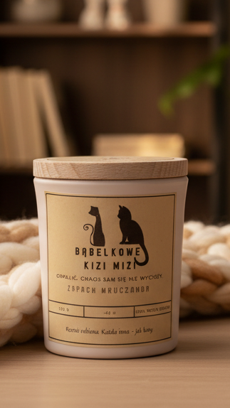 Świeca dla Kociary - Zapach Mruczanda | Prezent dla miłośnika kotów