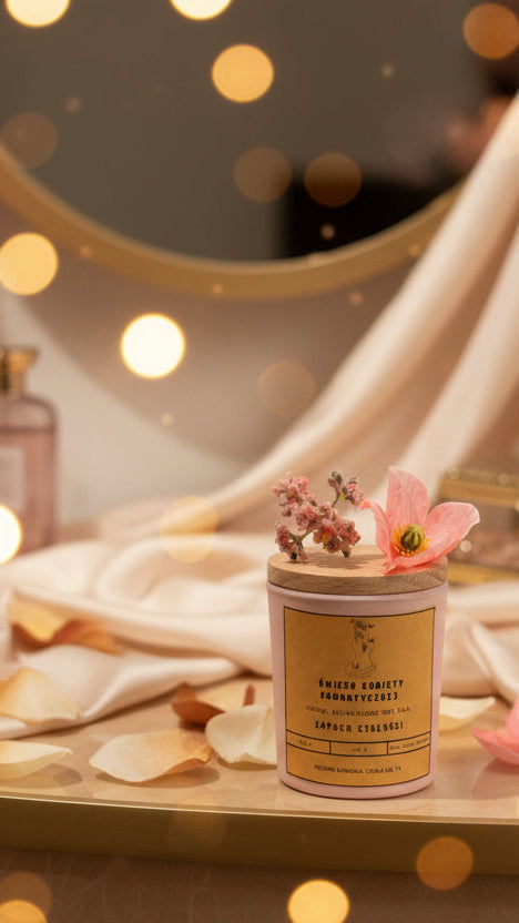 Świeca Kobiety Romantycznej - Zapach Czułości | Prezent romantyczny