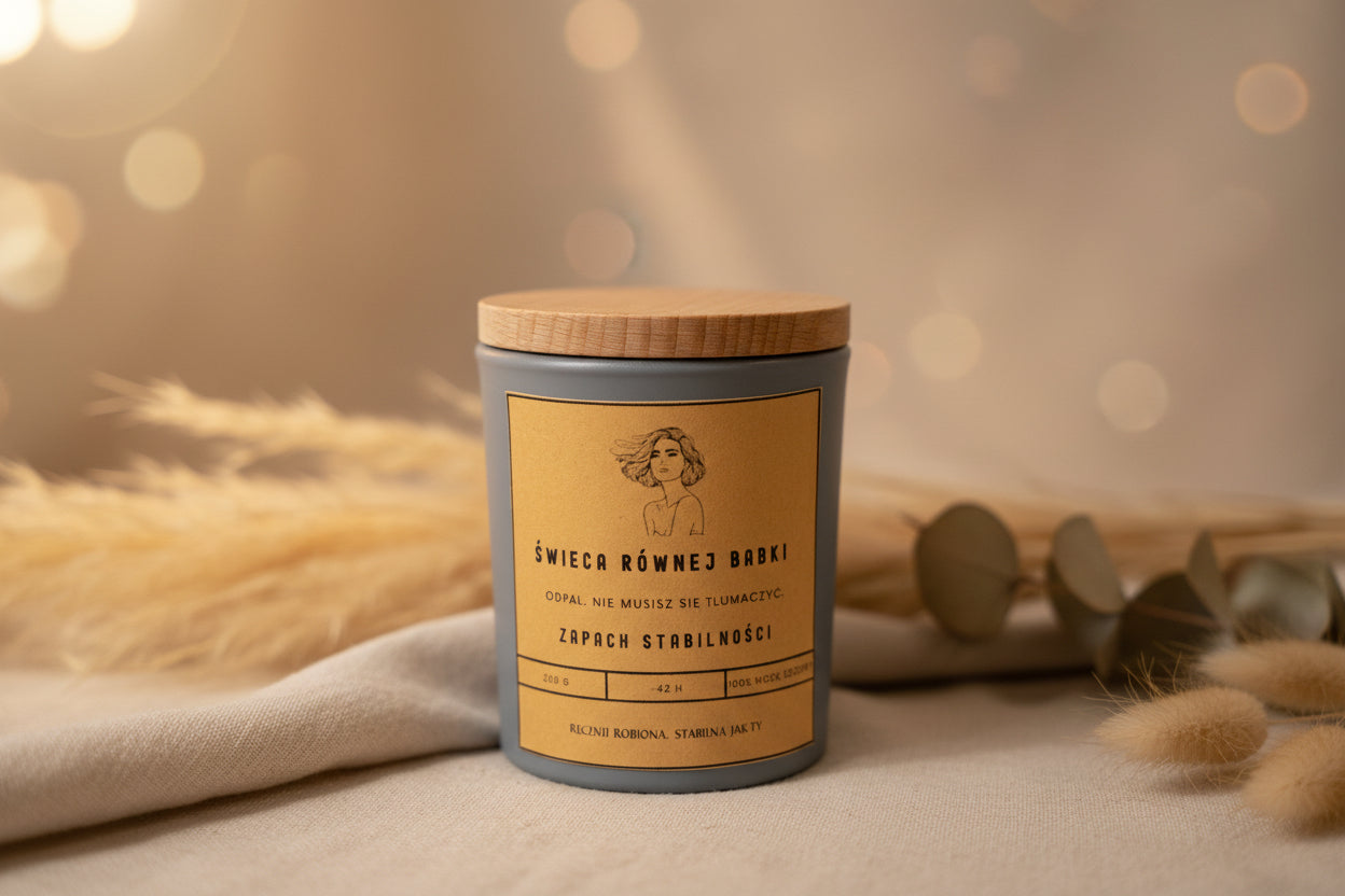 Świeca Równej Babki - Zapach Stabilności | Dla zbalansowanych kobiet