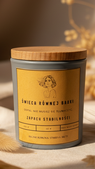 Świeca Równej Babki - Zapach Stabilności | Dla zbalansowanych kobiet