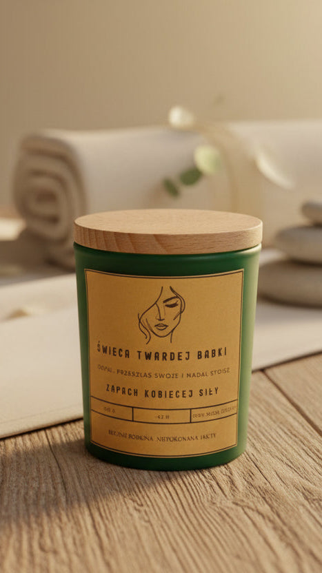 Świeca Twardej Babki - Zapach Kobiecej Siły | Dla silnych kobiet
