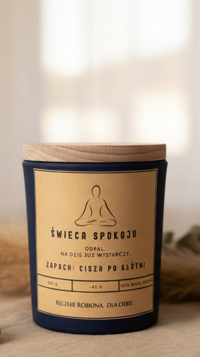 Świeca Spokoju - Zapach Ciszy po Kłótni | Świeca relaksacyjna