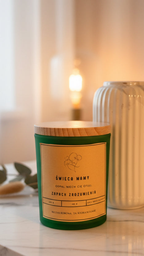 Świeca Mamy - Zapach Zrozumienia | Prezent dla młodej mamy