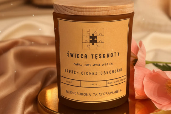 Świeca Tęsknoty - Zapach Cichej Obecności | Świeca pamięci